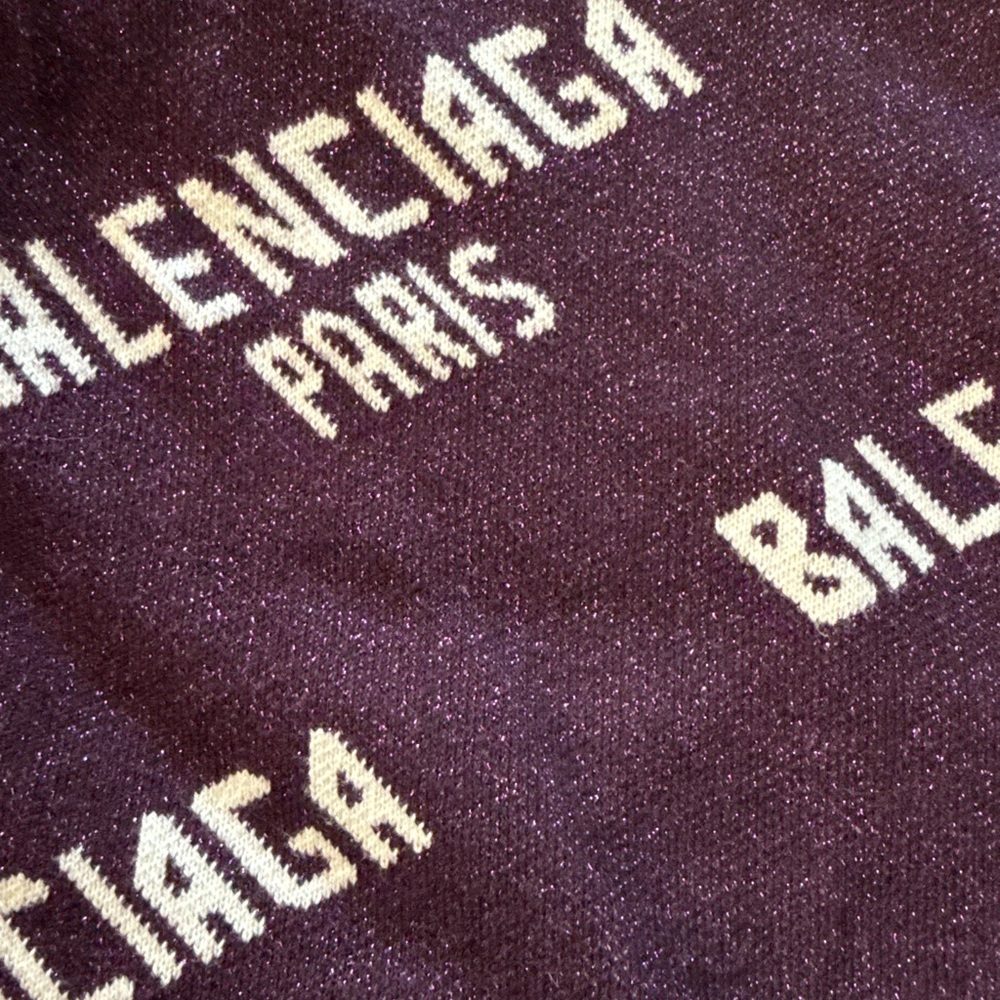 Balenciaga Jacket in Deep Purple with White Accents - Picture 5 of 6